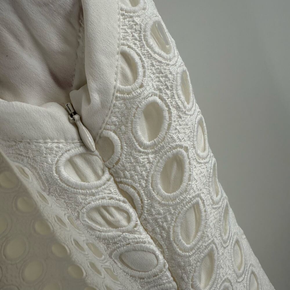 VINEET BAHL Anthropologie Dress SZ Petite Medium NWT Eyelet Halter Bridal White - Picture 10 of 16